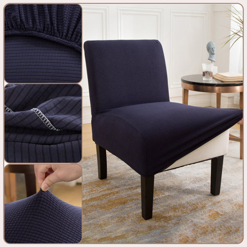 Ebern Designs Washable Stretch Fabric Armless Chair Cover Slipper